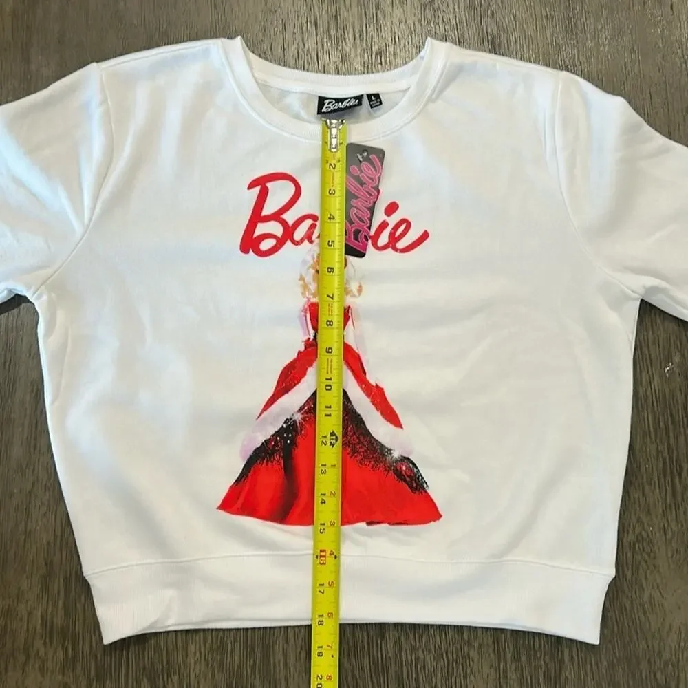 Barbie Sweatshirt Junior Girl Size L NWT